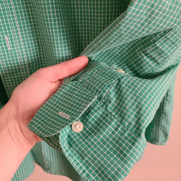 3/$20 chaps • green checked button down - Picture 6 of 6